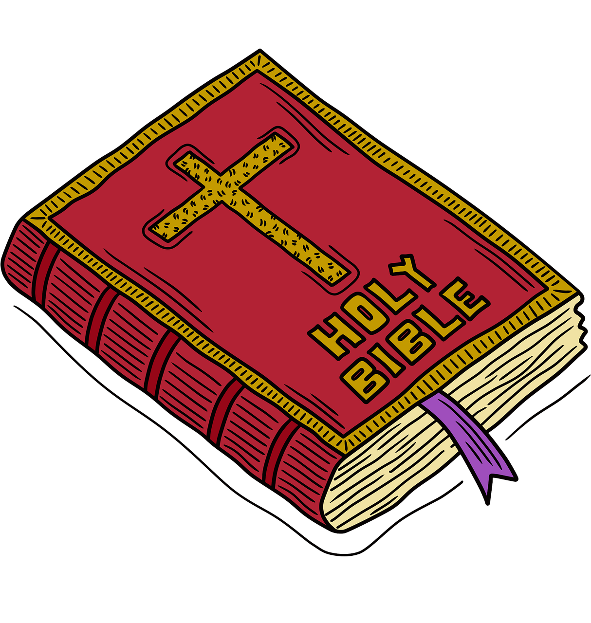 Cartoonish holy bible image